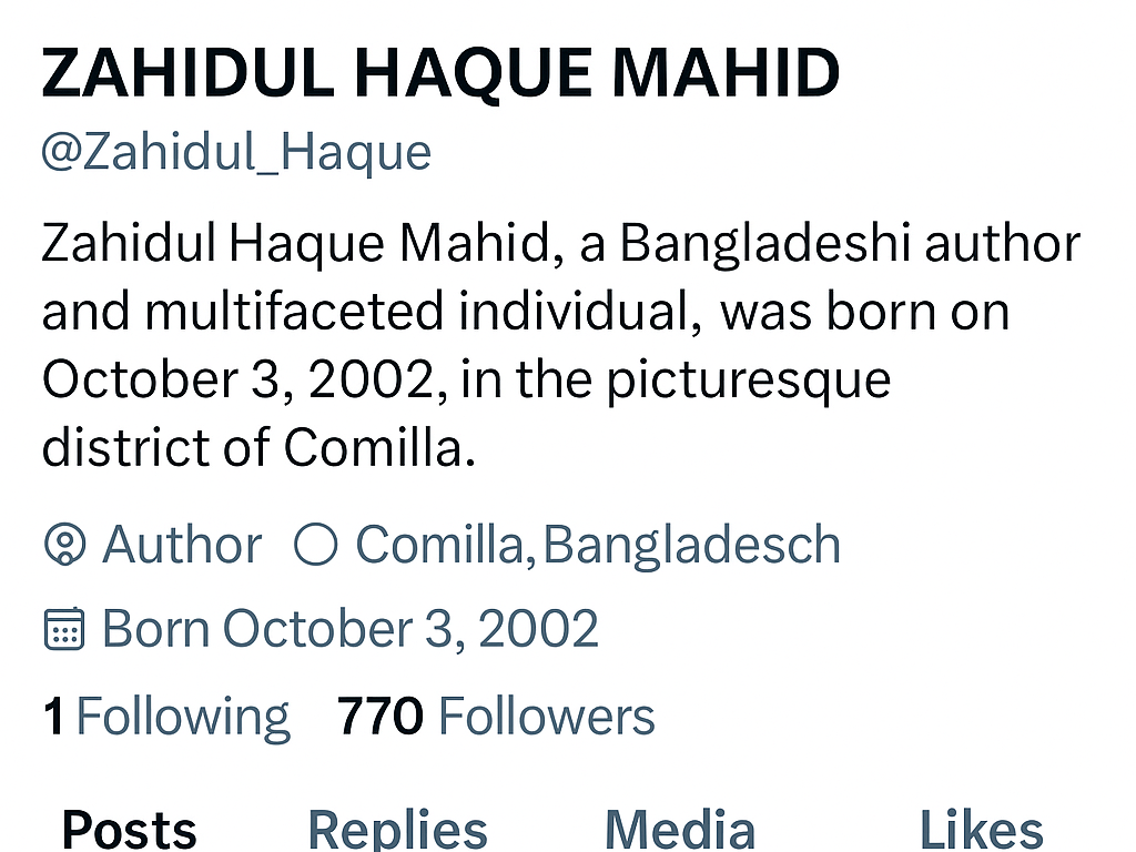 Zahidul Haque Mahid x ( Twitter)